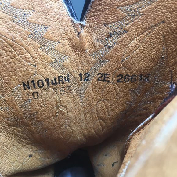 Lucchese 1883 N1014R4 Men’s Western Black Cherry Ostrich Leather Cowboy Boots 12 - Picture 11 of 13